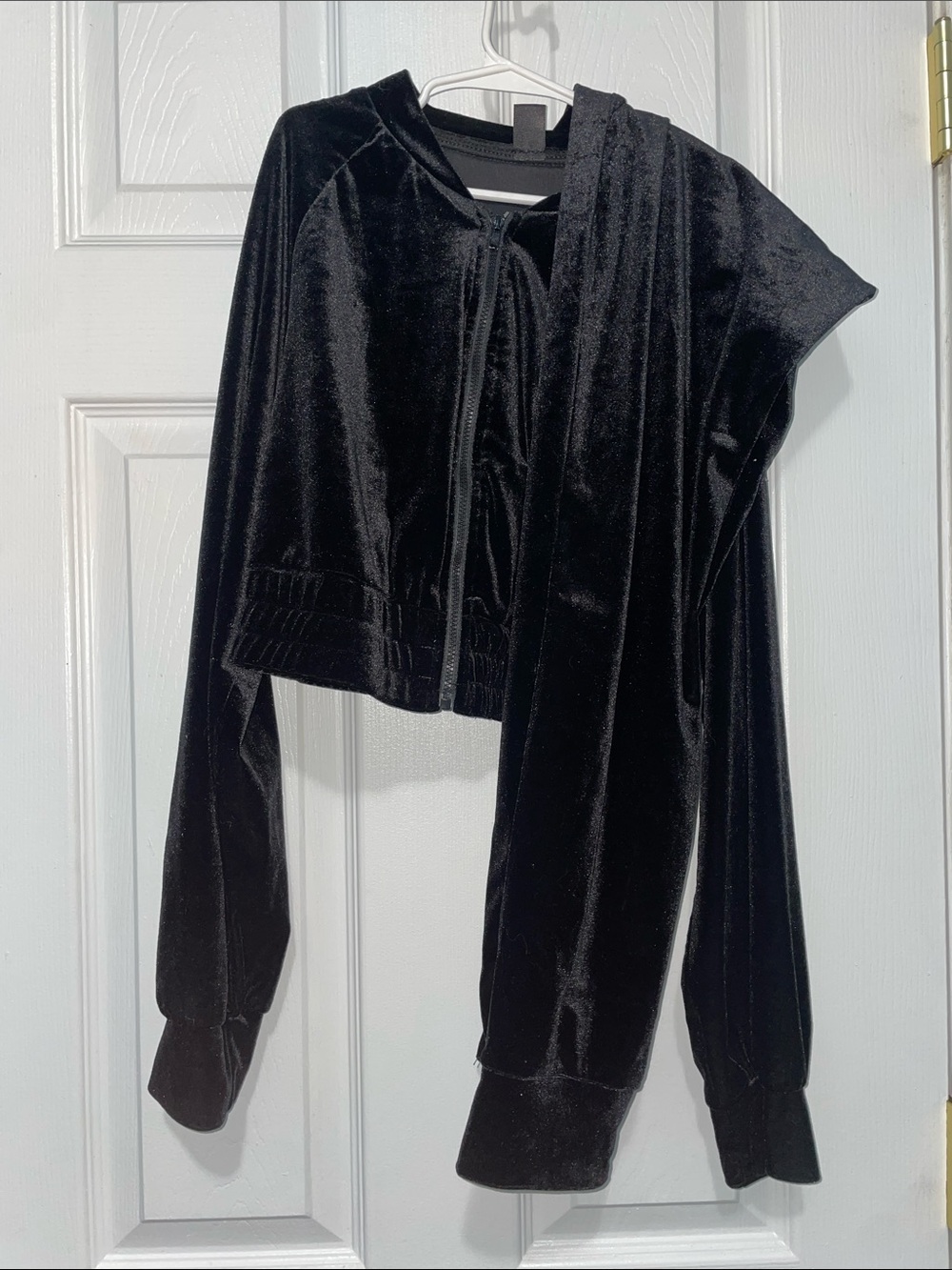 Black Velvet Zip Set